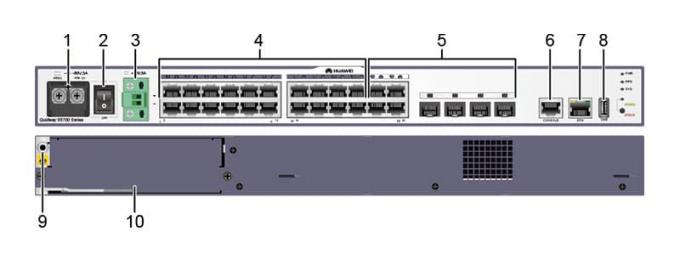 Commutatore industriale ad alta capacità S5700-24TP-SI-DC con capacità di 56 Gb/s e 24 porte 1